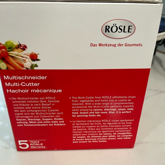 Rösle Multi Cutter Manual Food Processor - Picture 4 of 12